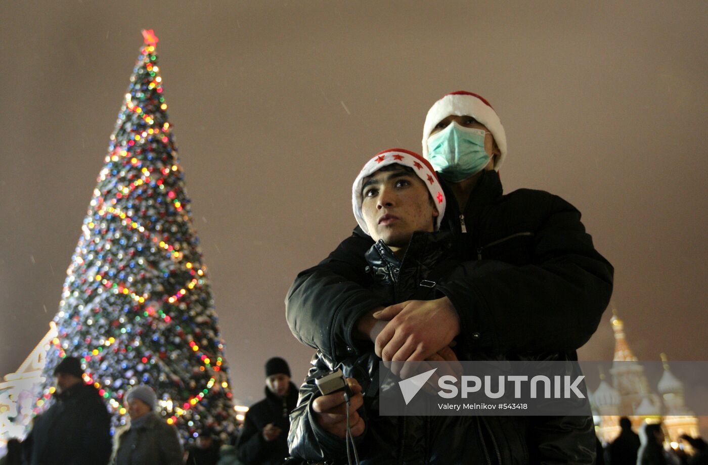 New Year celebration on Red Square, Moscow