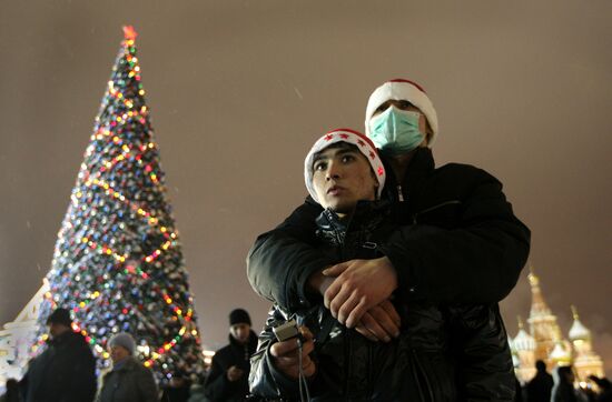 New Year celebration on Red Square, Moscow