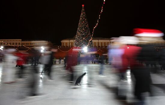 New Year celebration on Red Square, Moscow