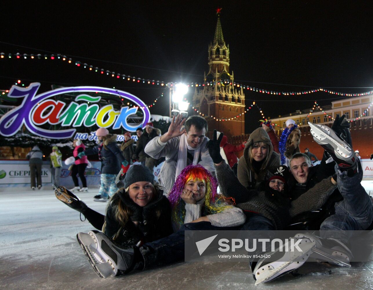 New Year celebration on Red Square, Moscow