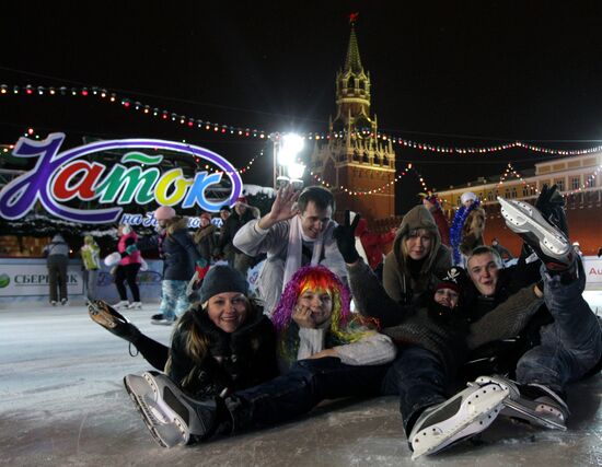New Year celebration on Red Square, Moscow
