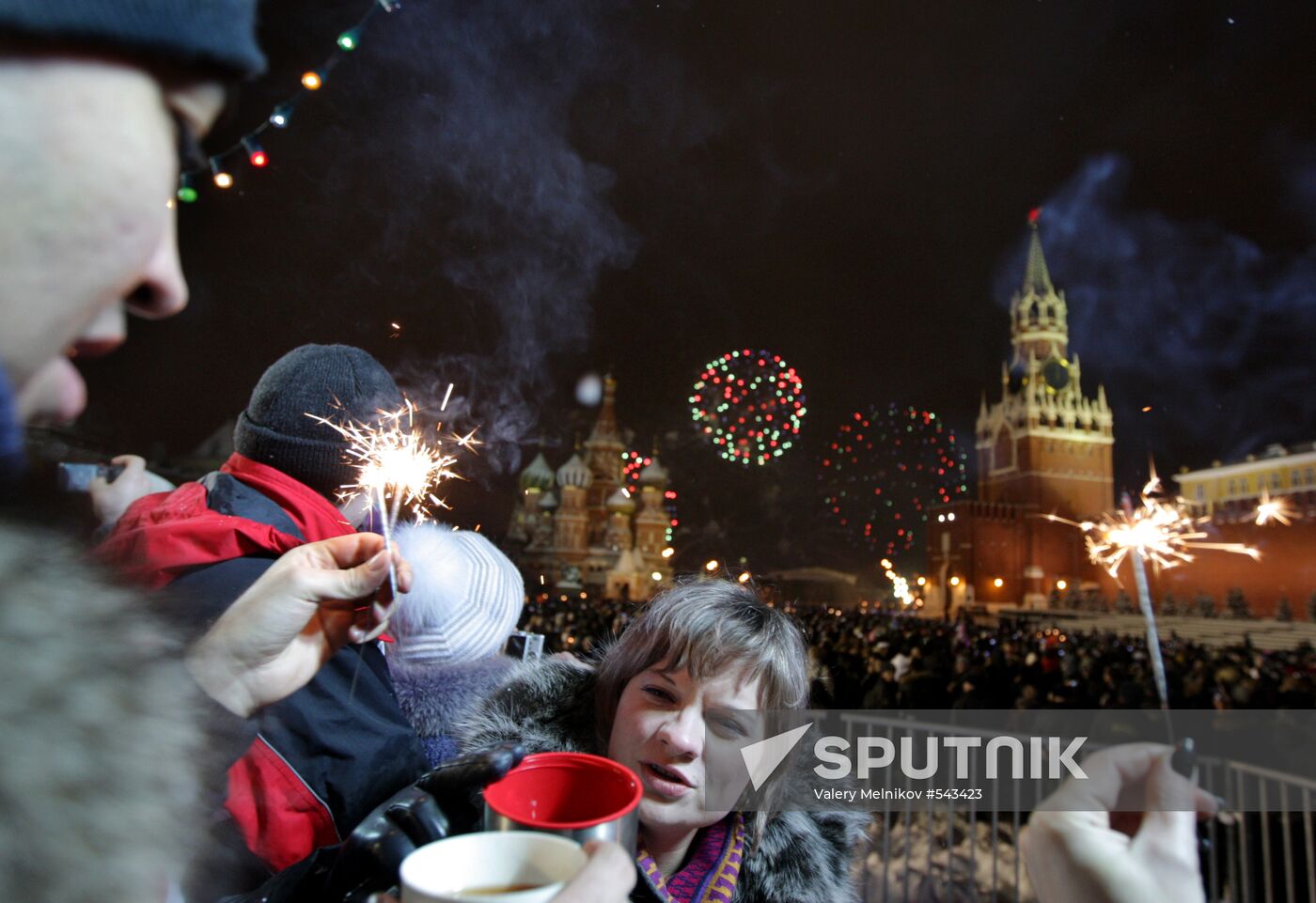 New Year celebration on Red Square, Moscow