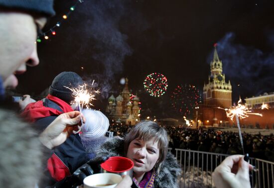 New Year celebration on Red Square, Moscow