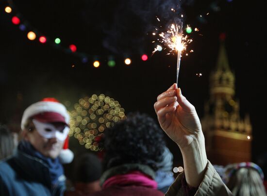 New Year celebration on Red Square, Moscow