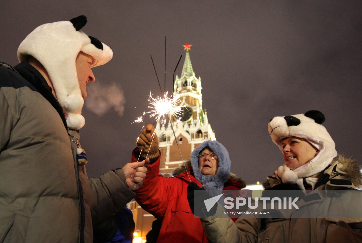 New Year celebration on Red Square, Moscow