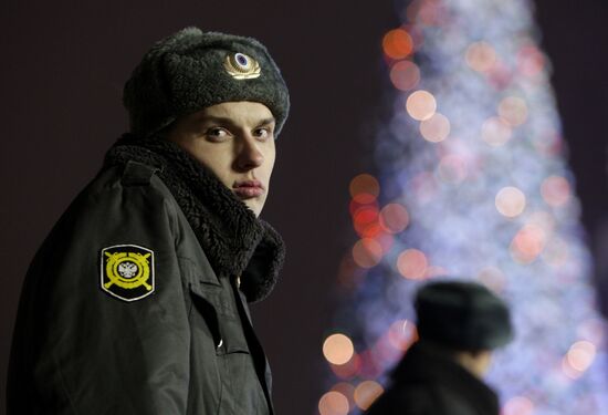 New Year celebration on Red Square, Moscow