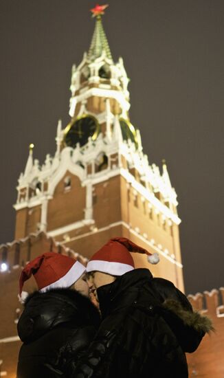 New Year celebration on Red Square, Moscow