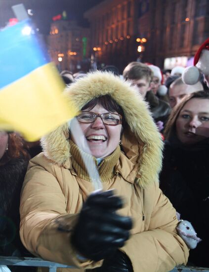 Celebration of New Year 2010 in Kiev