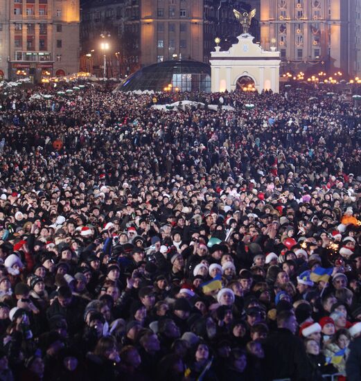Celebration of New Year 2010 in Kiev