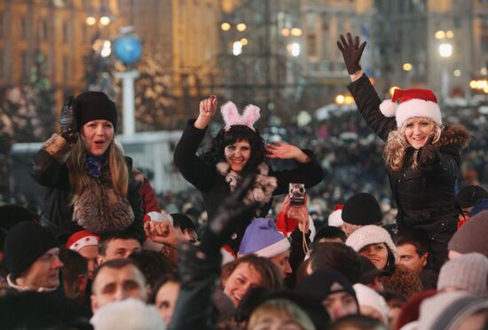 Celebration of New Year 2010 in Kiev