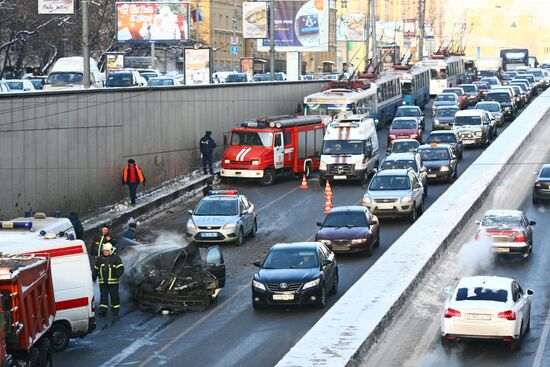 Car crash in Moscow