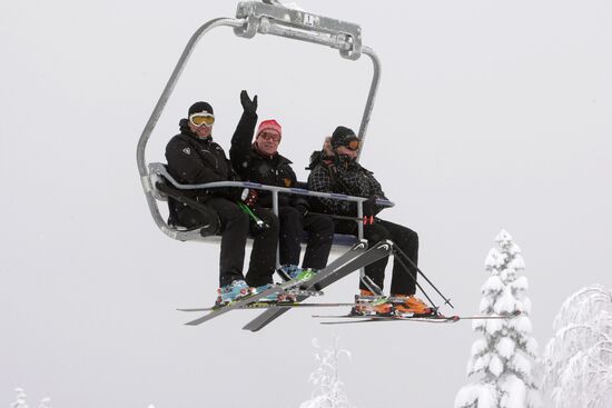 Dmitry Medvedev. Krasnaya Polyana ski resort