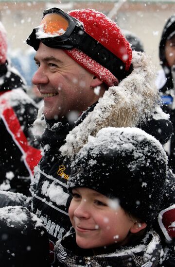 Dmitry Medvedev. Krasnaya Polyana ski resort