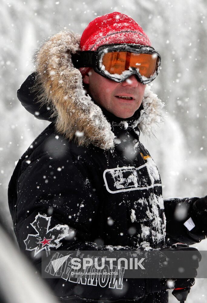 Dmitry Medvedev. Krasnaya Polyana ski resort