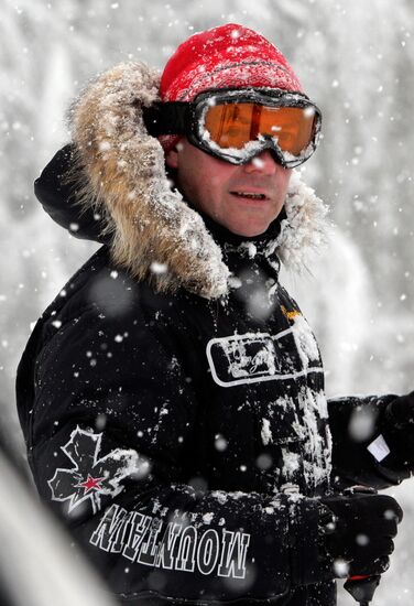Dmitry Medvedev. Krasnaya Polyana ski resort