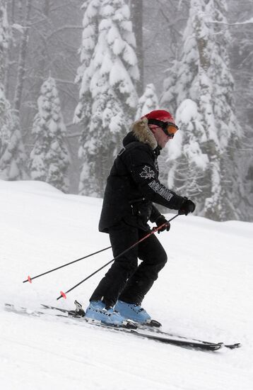 Dmitry Medvedev. Krasnaya Polyana ski resort