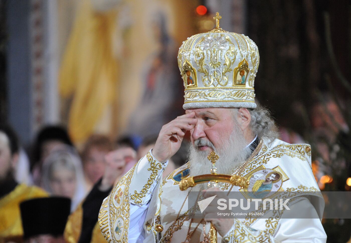 Christmas service at the Cathedral of Christ the Savior