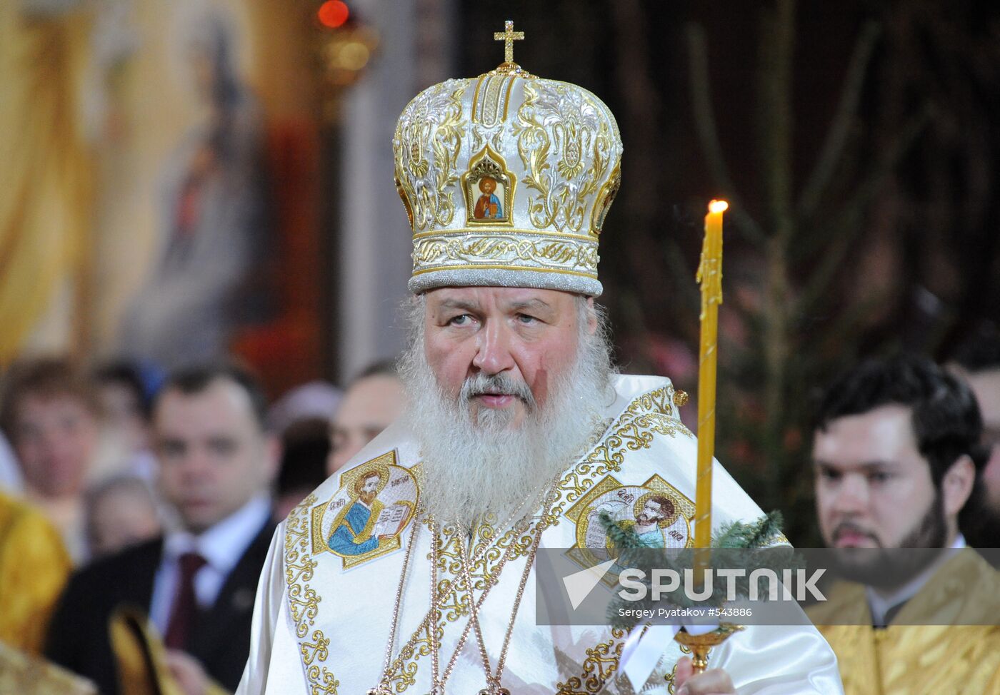 Christmas service at the Cathedral of Christ the Savior