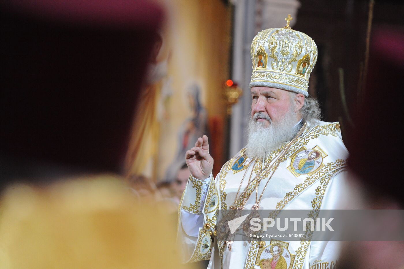 Christmas service at the Cathedral of Christ the Savior