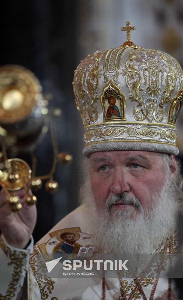 Christmas service in the Cathedral of Christ the Savior