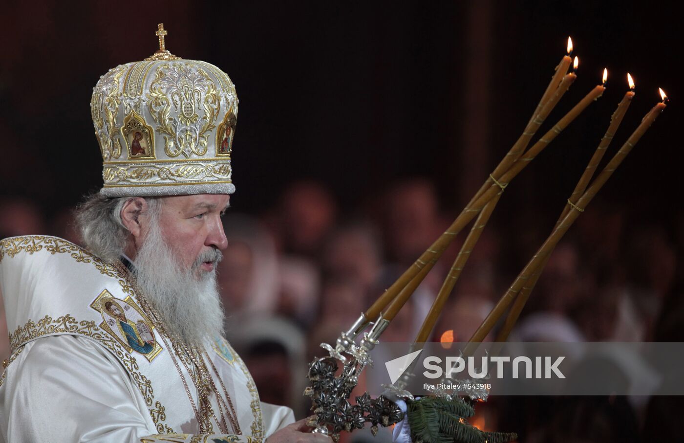 Christmas service in the Cathedral of Christ the Savior