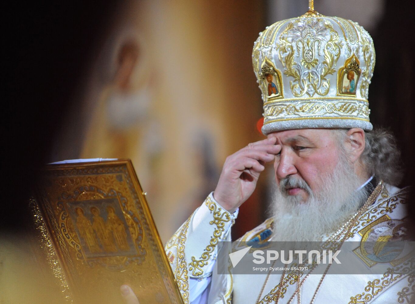 Christmas service in the Cathedral of Christ the Savior