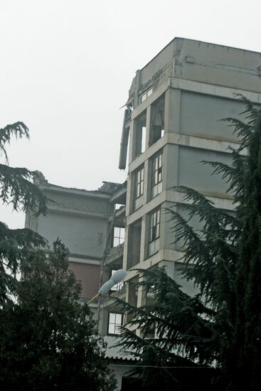Eight-storey building collapses in Tbilisi