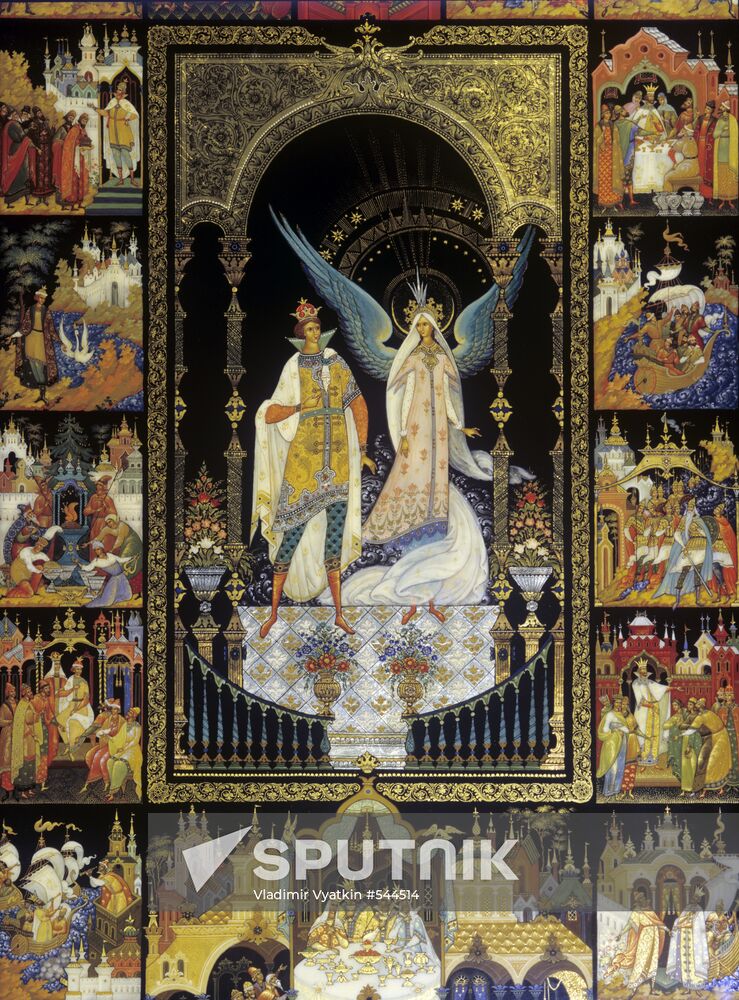"A Fairy Tale about Tsar Saltan" plaque. Reproduction.