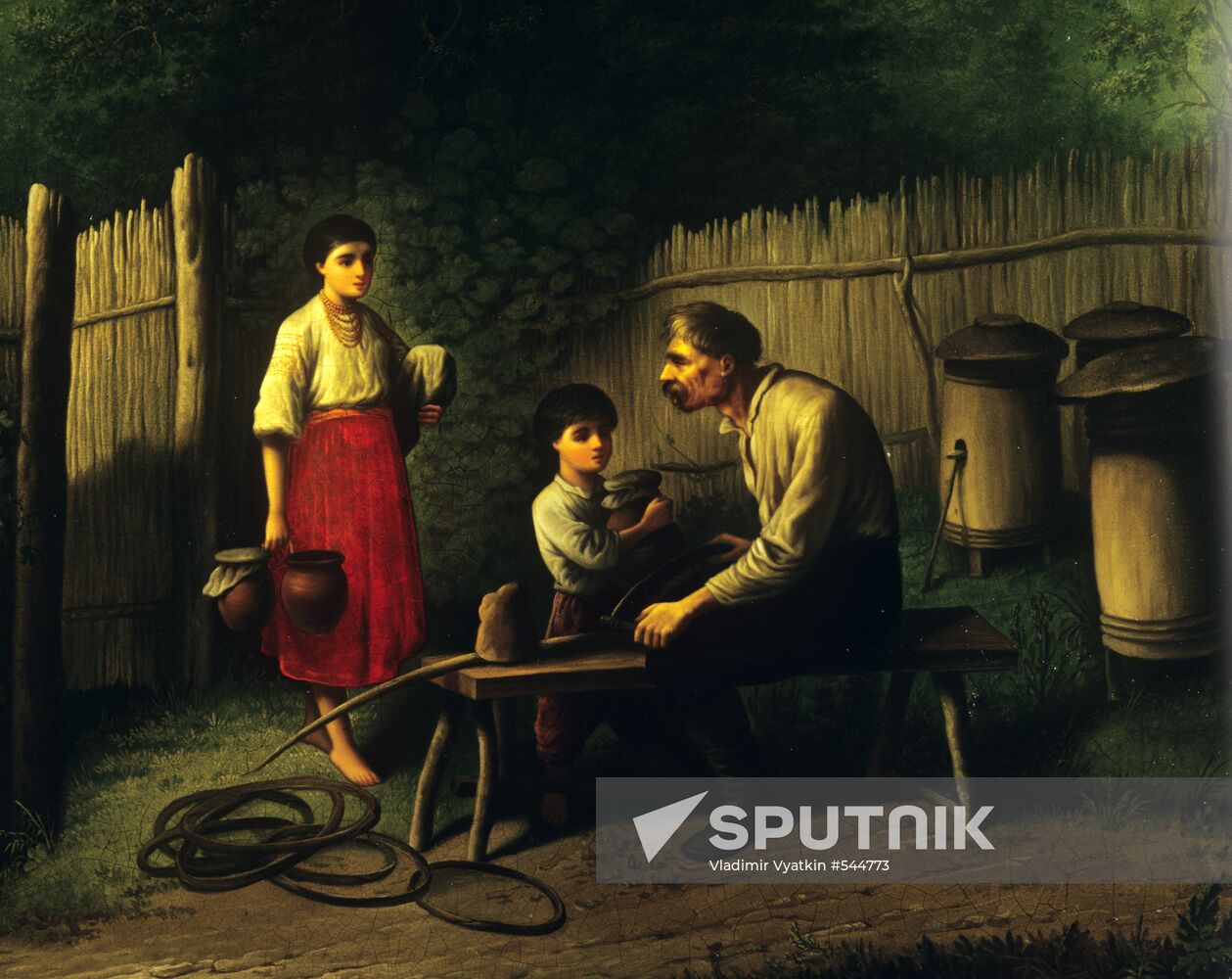 Reproduction of the painting "Beehouse"