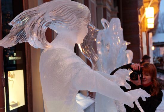 Ice carving competition in St. Petersburg