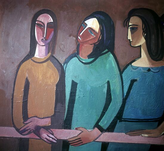 Reproduction of "Girls" painting by Minas Avetisyan