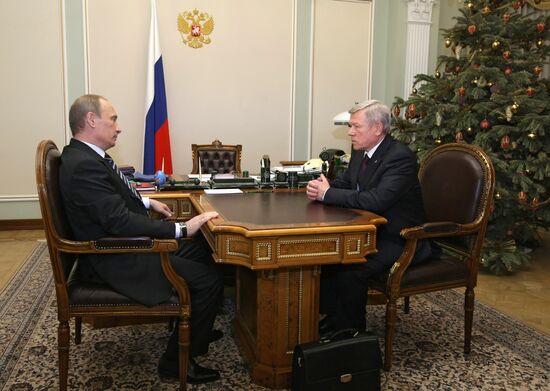 Vladimir Putin meets with Anatoly Perminov