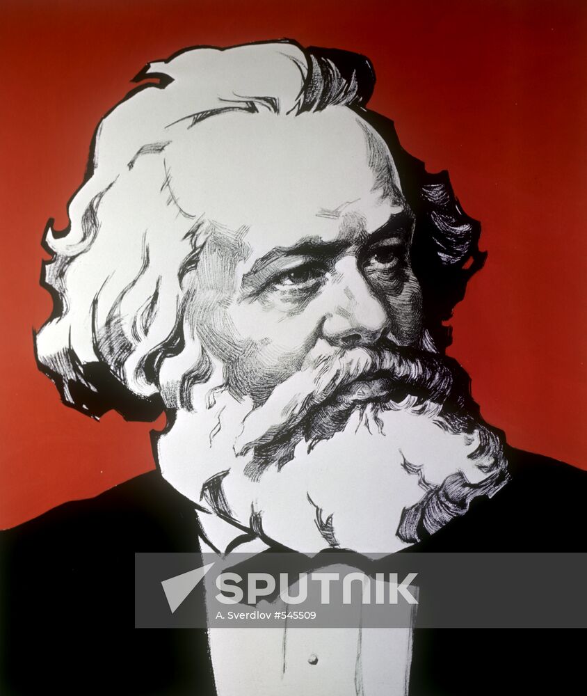 Reproduction of Carl Marx portrait