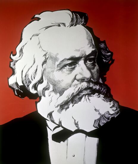 Reproduction of Carl Marx portrait