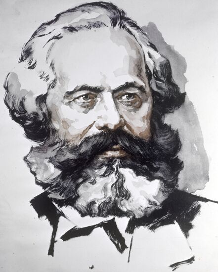 Karl Marx’s portrait reproduction
