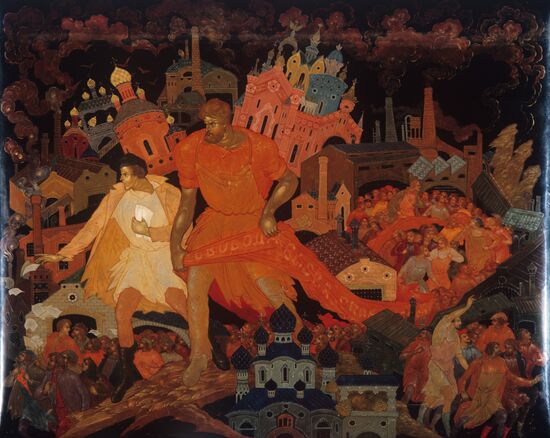 Lacquer miniature "Forerunners of the revolution"