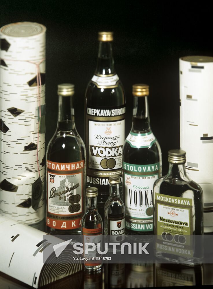 ‘Stolichnaya Vodka,’ ‘Krepkaya (Strong) Vodka,’ ‘Stolovaya Vodka