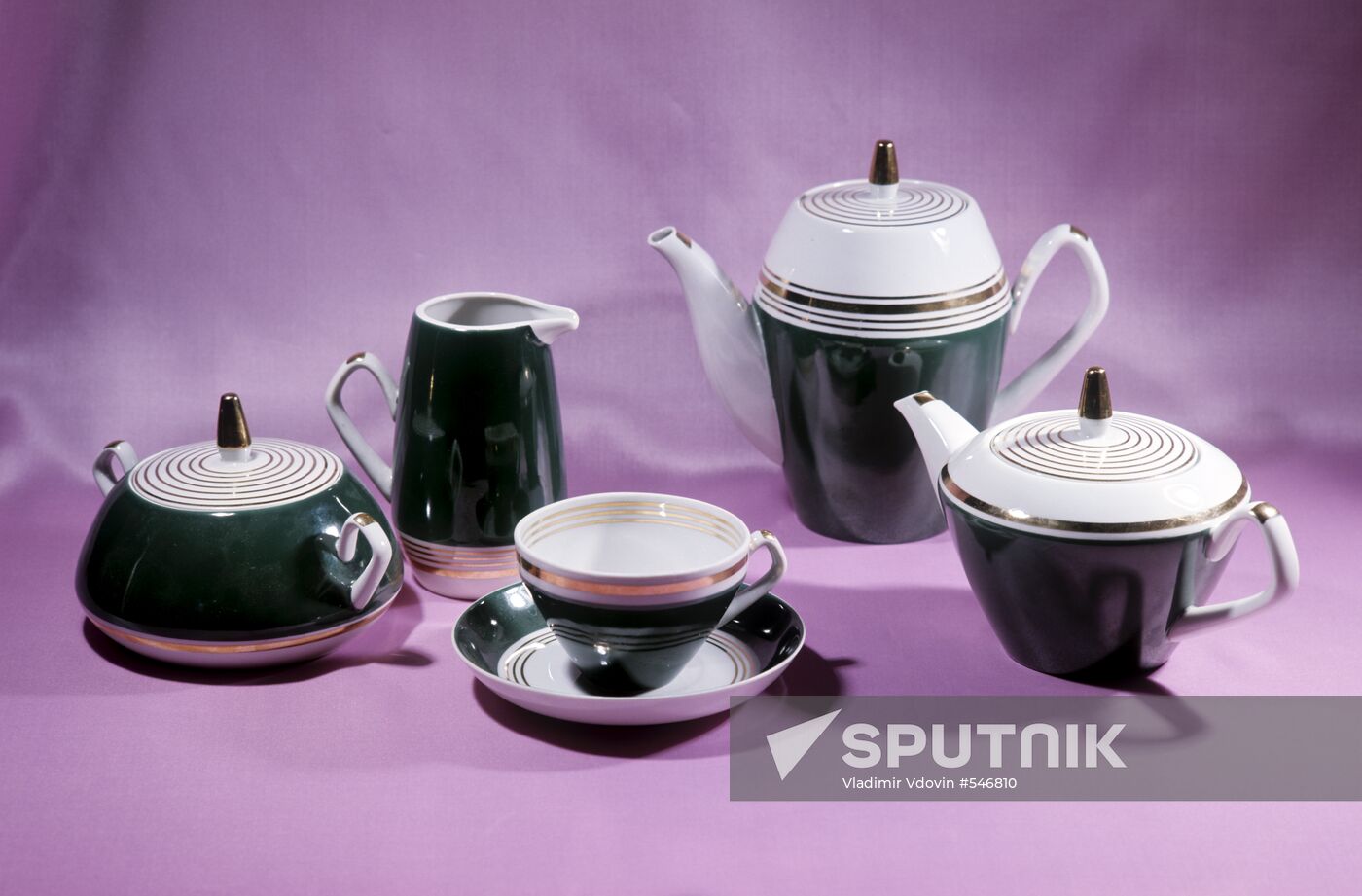 Coffee set "Malachite"