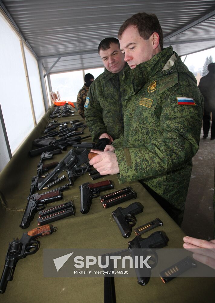 Dmitry Medvedev visits Vystrel firing range, Moscow suburbs