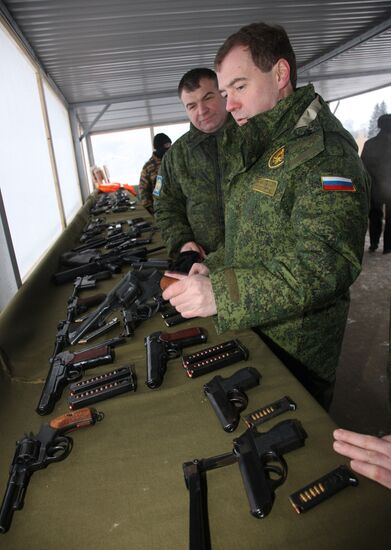 Dmitry Medvedev visits Vystrel firing range, Moscow suburbs