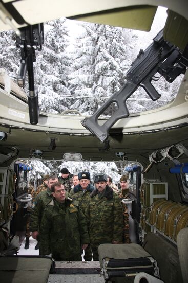 Dmitry Medvedev visits Vystrel firing range, Moscow suburbs