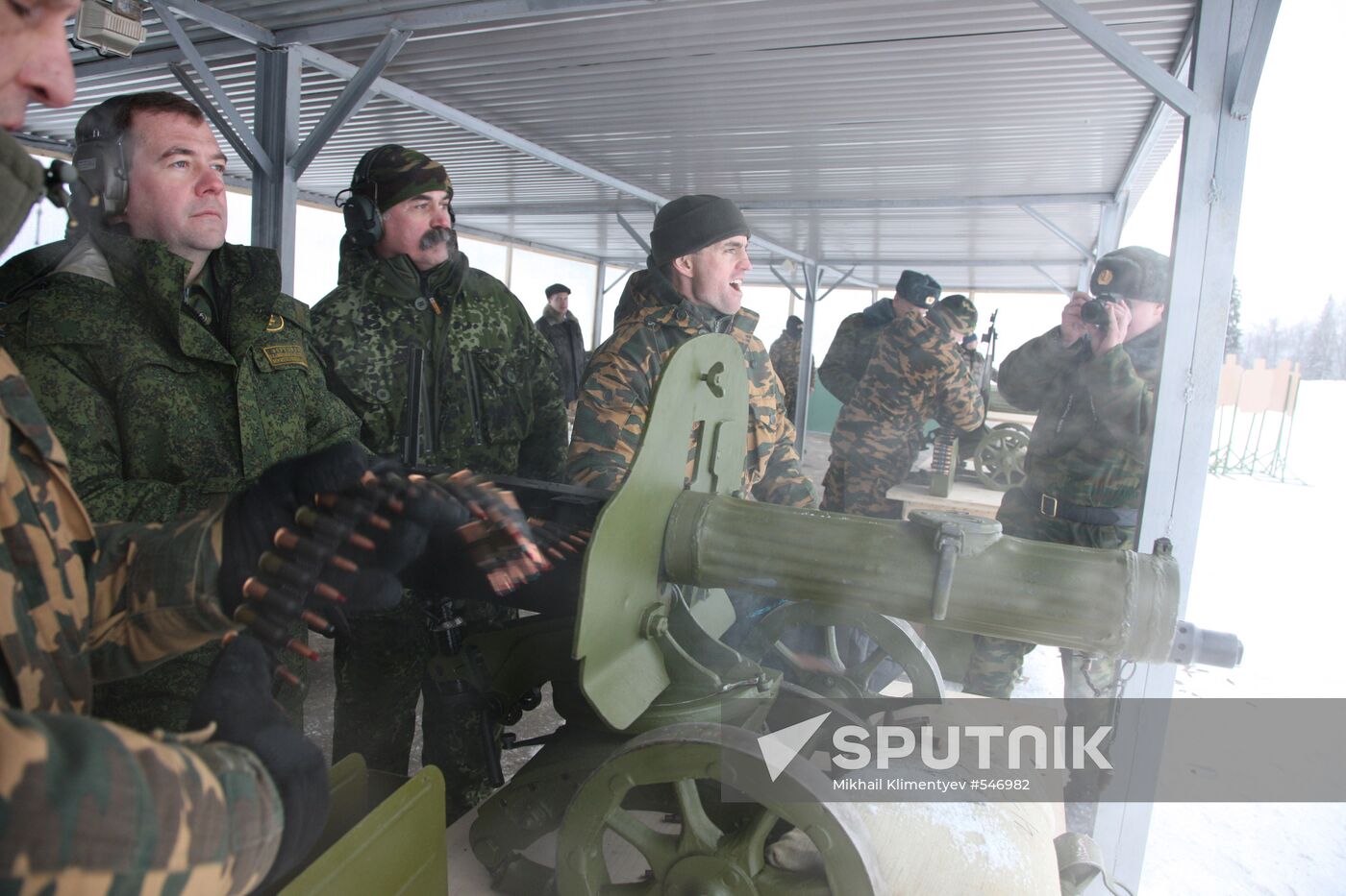 Dmitry Medvedev visits Vystrel firing range, Moscow suburbs