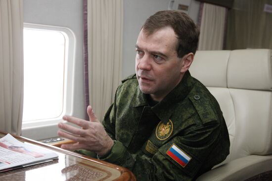 Dmitry Medvedev visits Vystrel firing range, Moscow suburbs