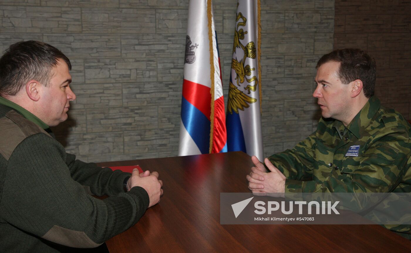 Dmitry Medvedev meets with Anatoly Serdyukov