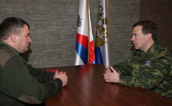 Dmitry Medvedev meets with Anatoly Serdyukov