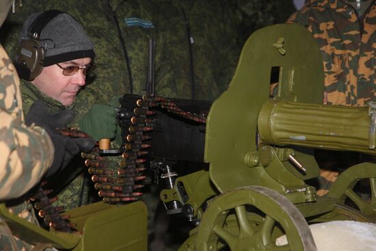 Dmitry Medvedev visits Vystrel firing range, Moscow suburbs