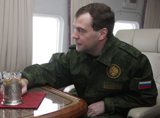 Dmitry Medvedev visits Vystrel firing range, Moscow suburbs