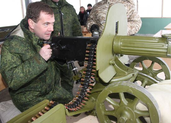 Dmitry Medvedev visits Vystrel firing range, Moscow suburbs