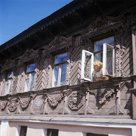 House decorated with wood carving