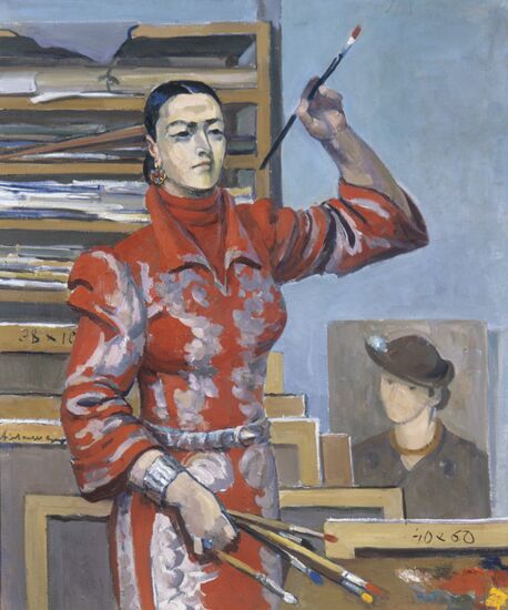 Mariam Aslamazyan's Self-Portrait in Red